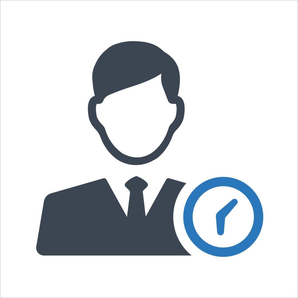 Business time planning, management icon vector