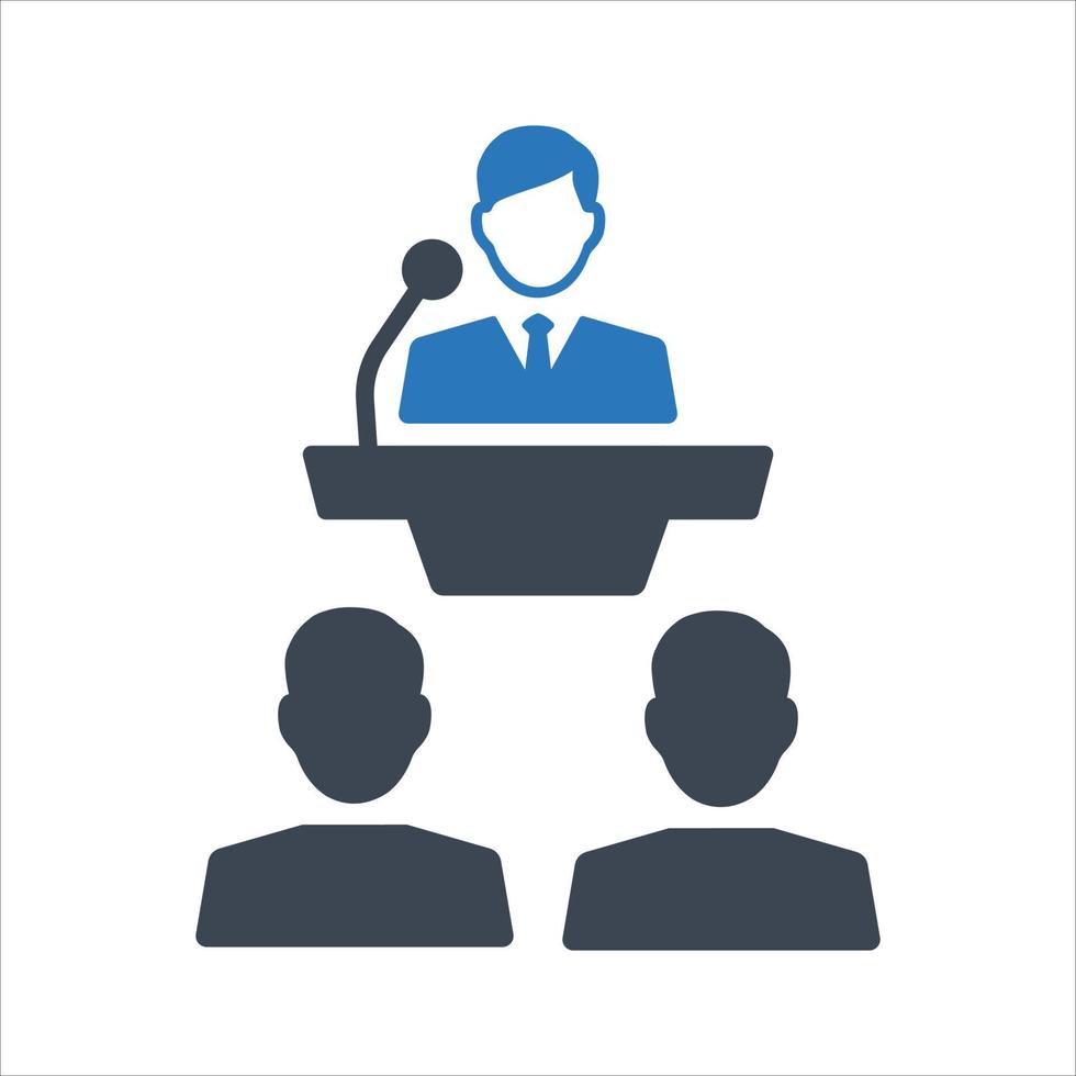 Business conference icon on white background vector