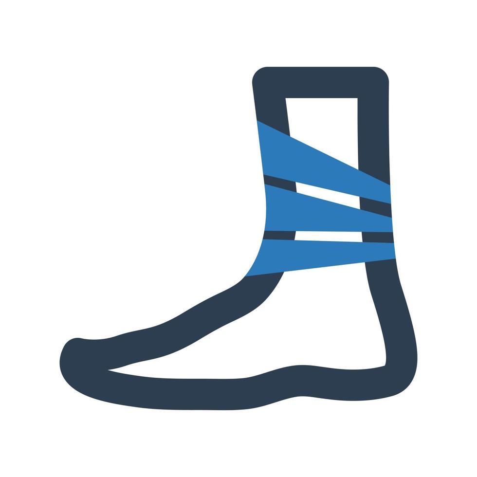 Leg injury icon on white background vector