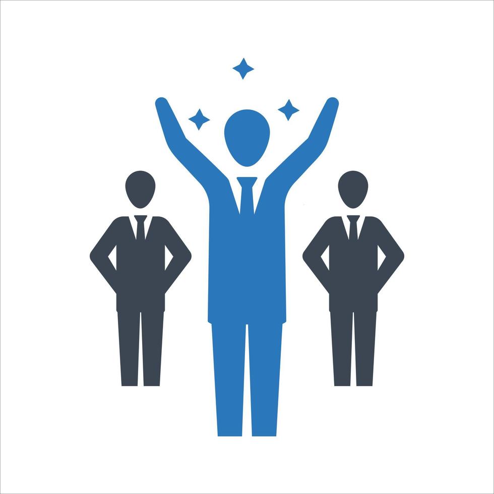Business winner icon on white background vector