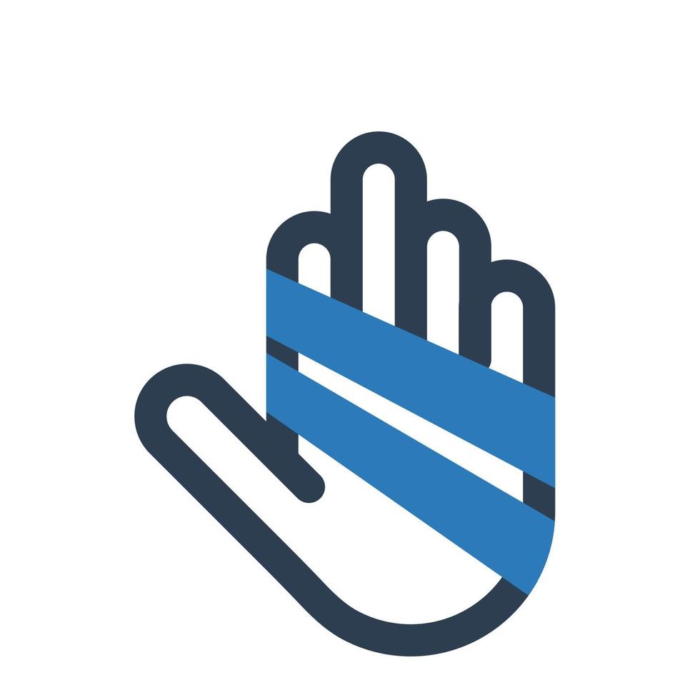 Hand With Bandage Icon, finger with bandage icon vector