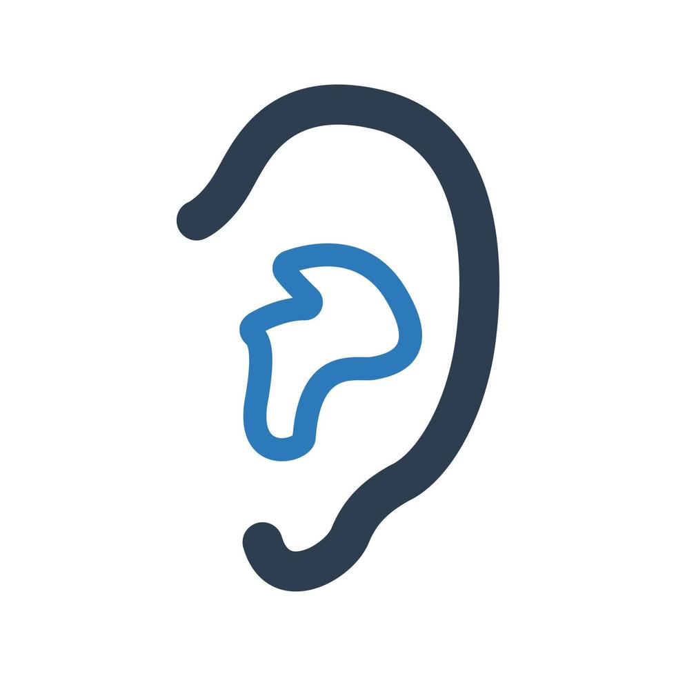 Ear icon on white background vector