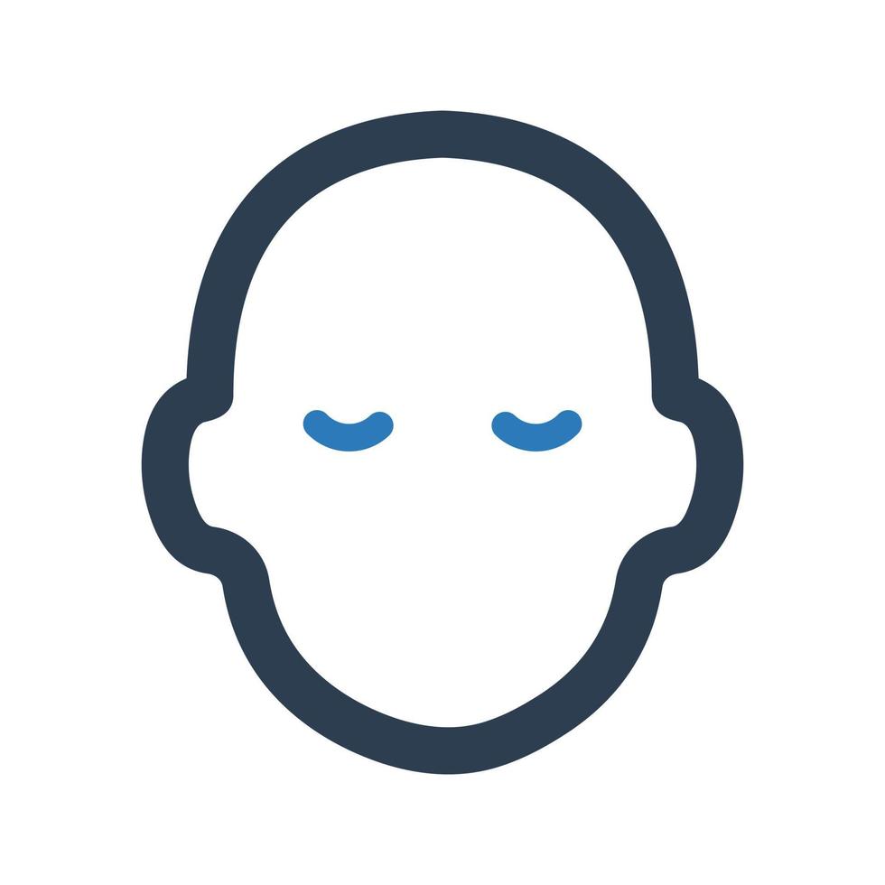 Head icon on white background vector