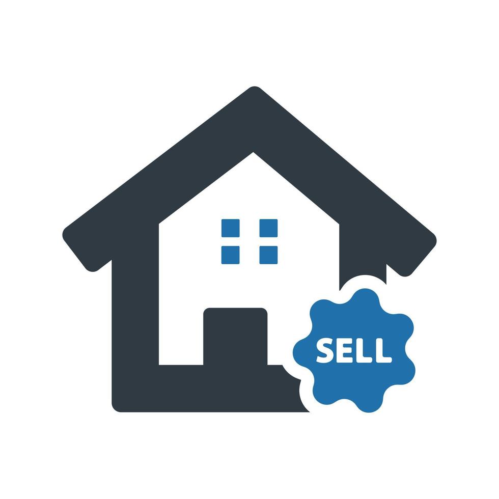 Real Estate Sale Icon on white background vector