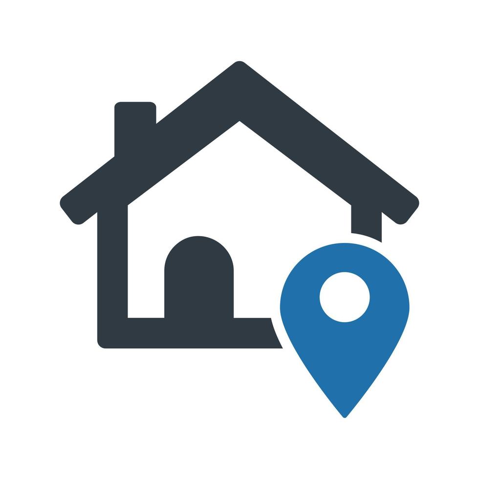 Real Estate Company Location Icon on white background vector