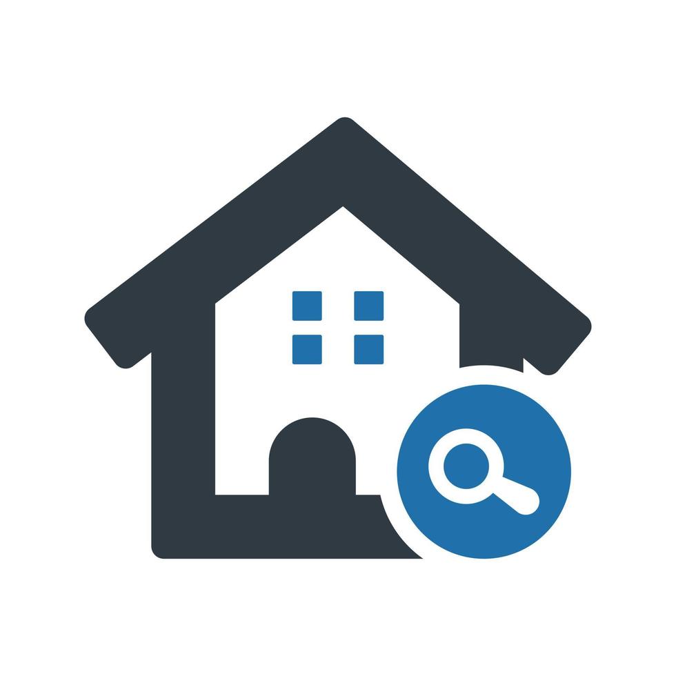 Find a Real Estate Company Icon on white background vector