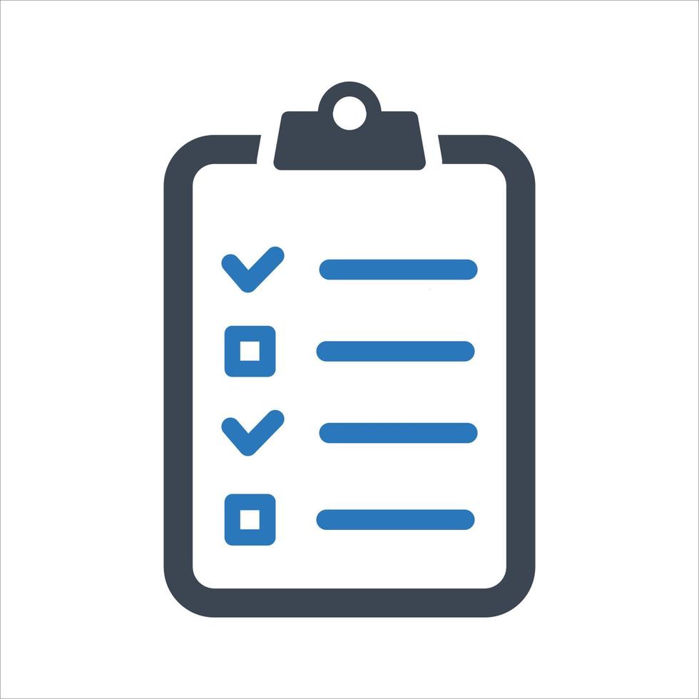 Business checklist Icon on white background vector