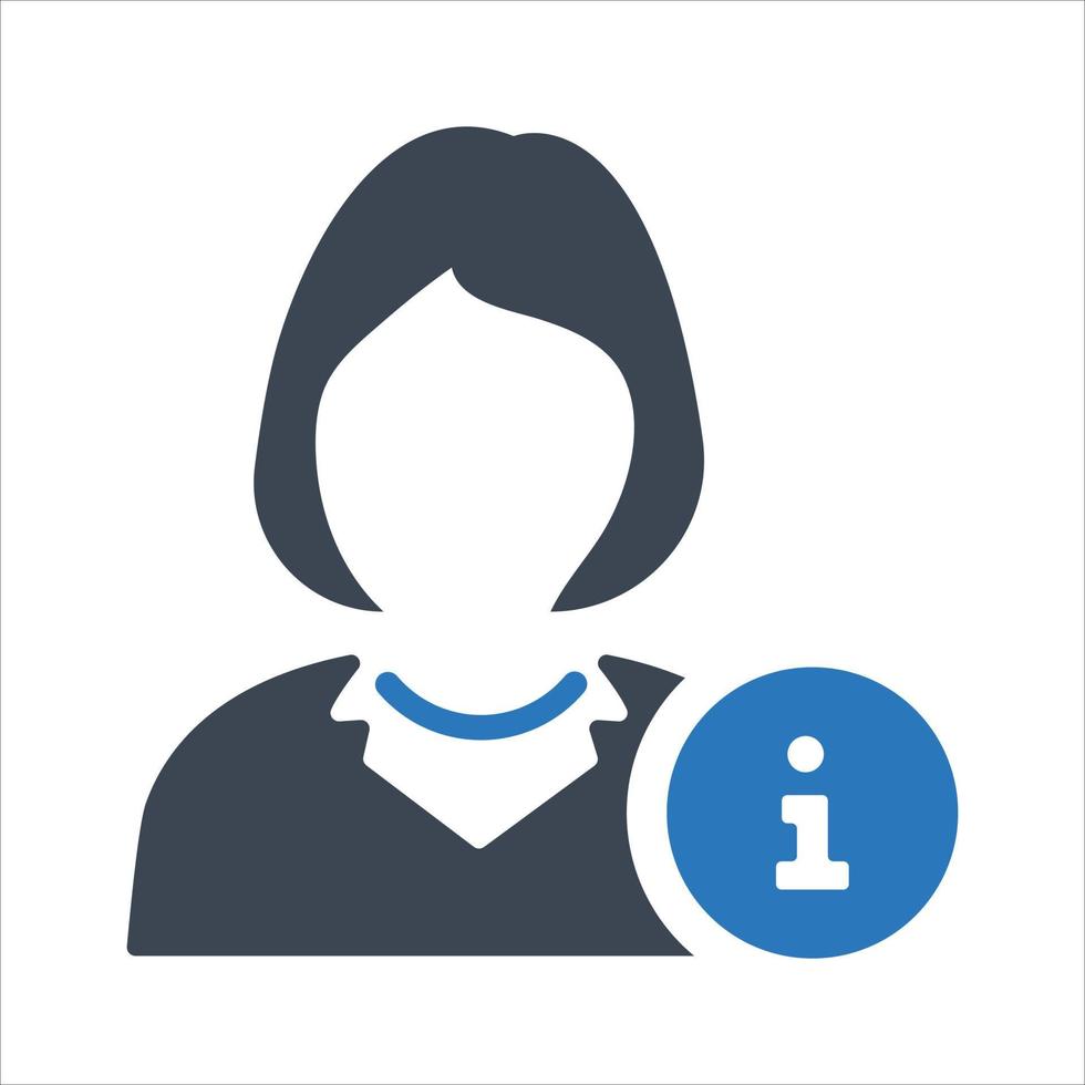 Human information icon vector