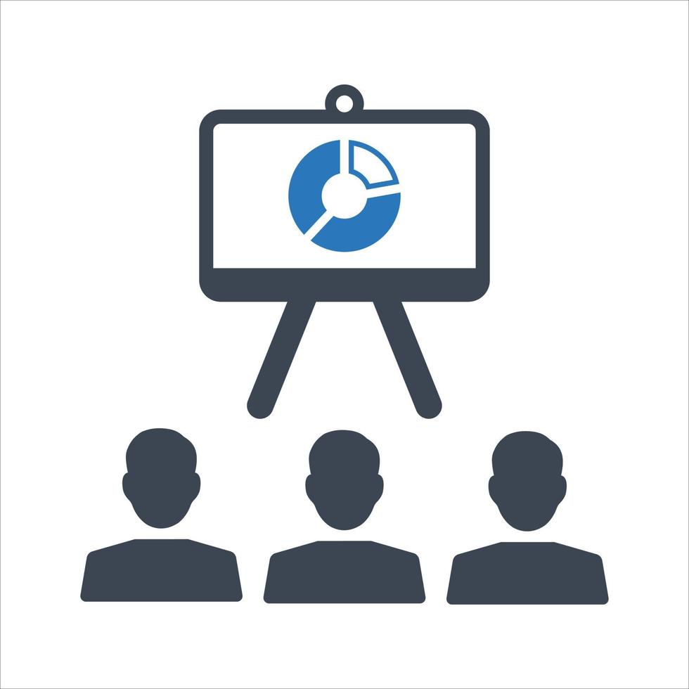 Presenting graphical report, statistic icon vector