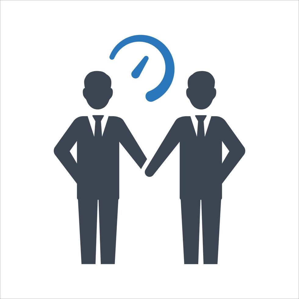 Business time planning Icon on white background vector