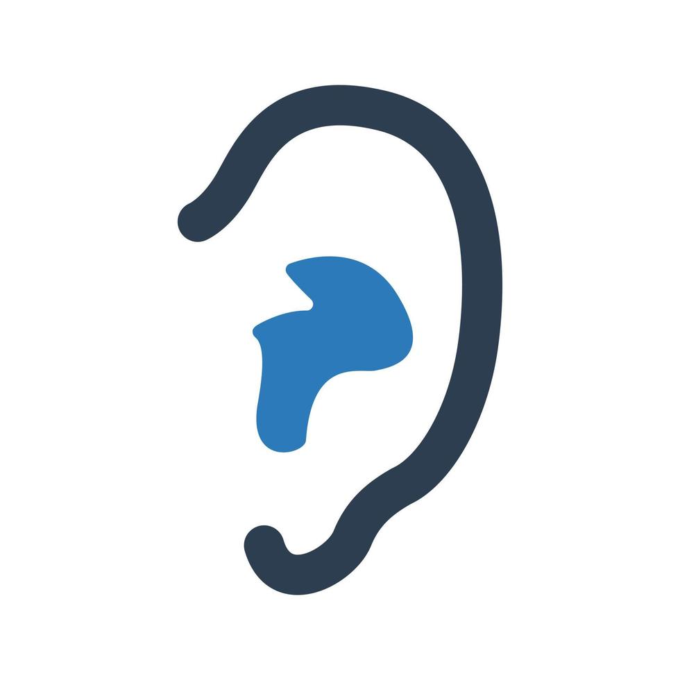 Ear icon on white background vector
