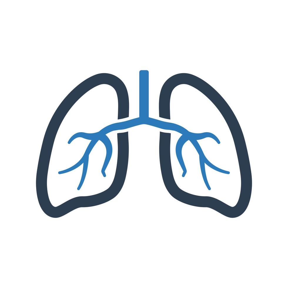 Lung icon on white background vector