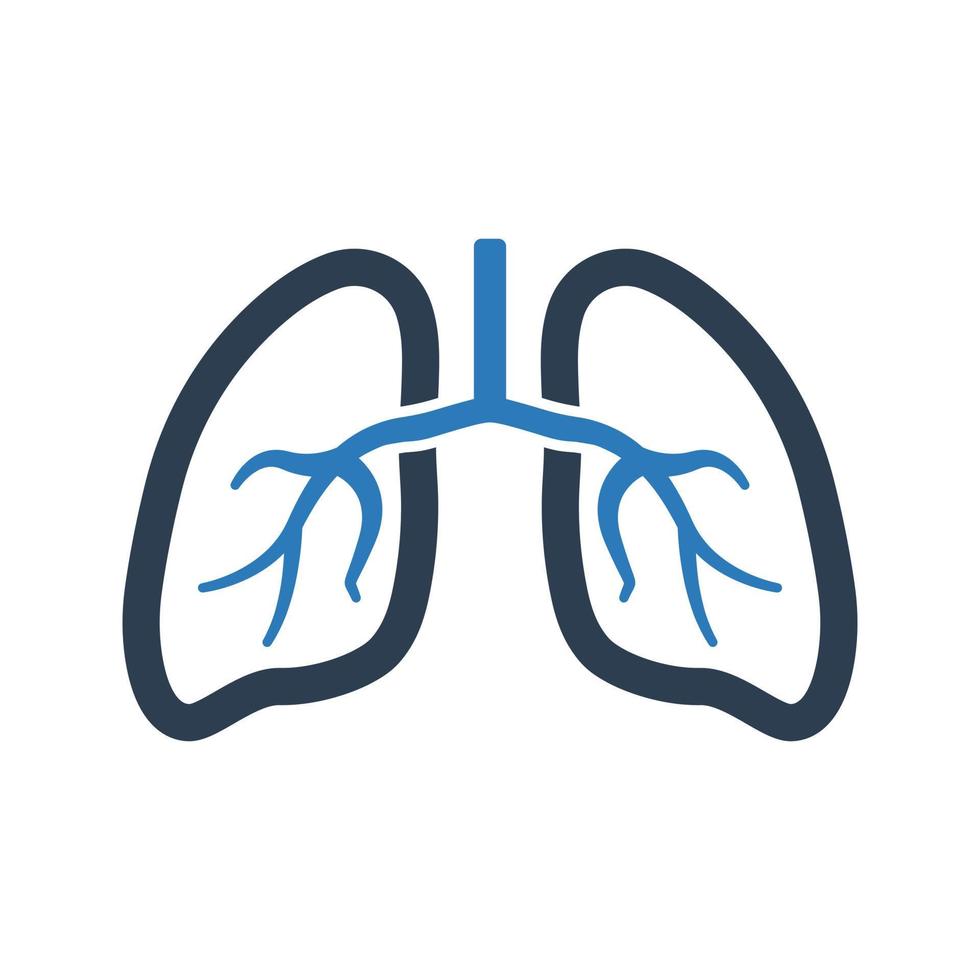 Lung icon on white background vector