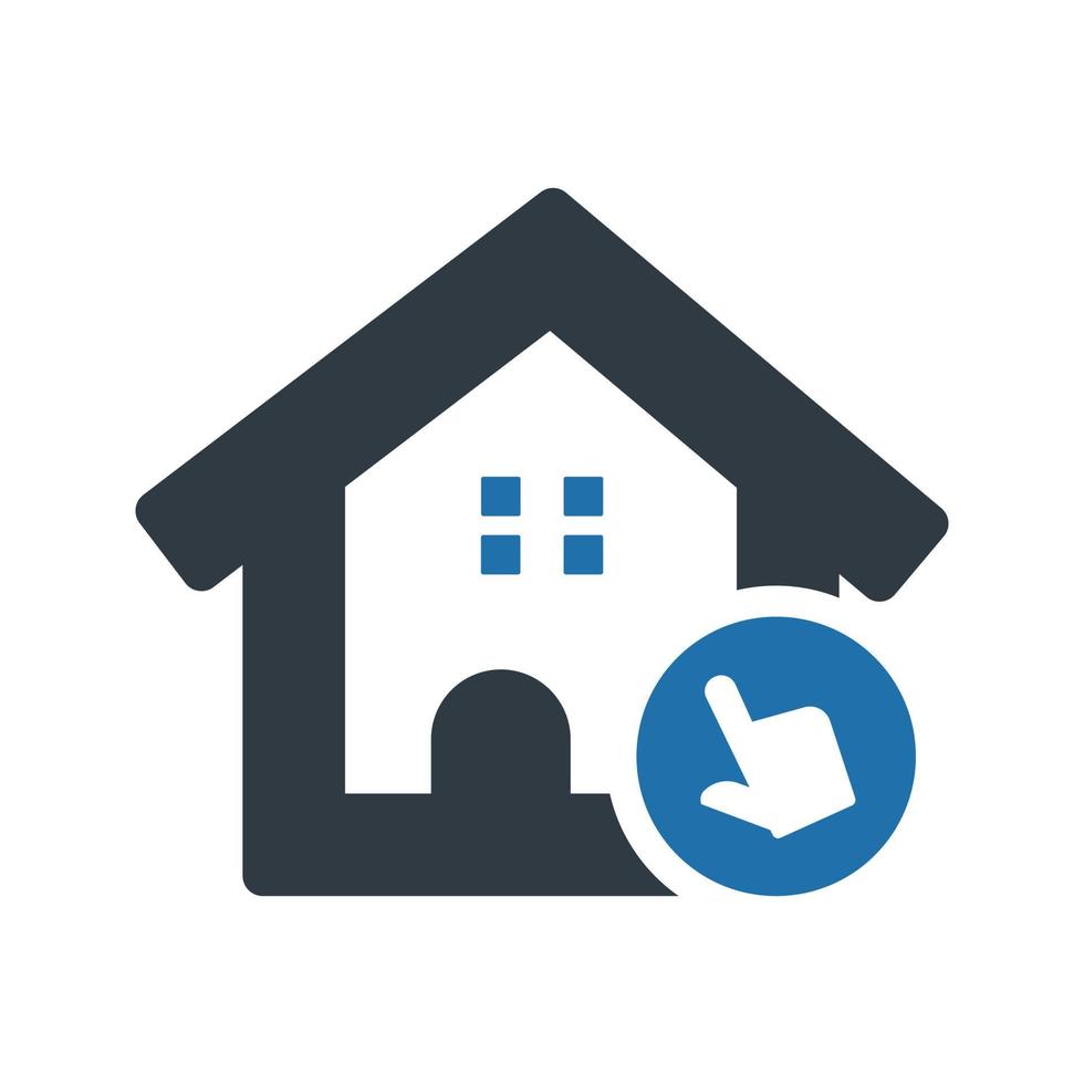 Find a Real Estate Company Icon on white background vector