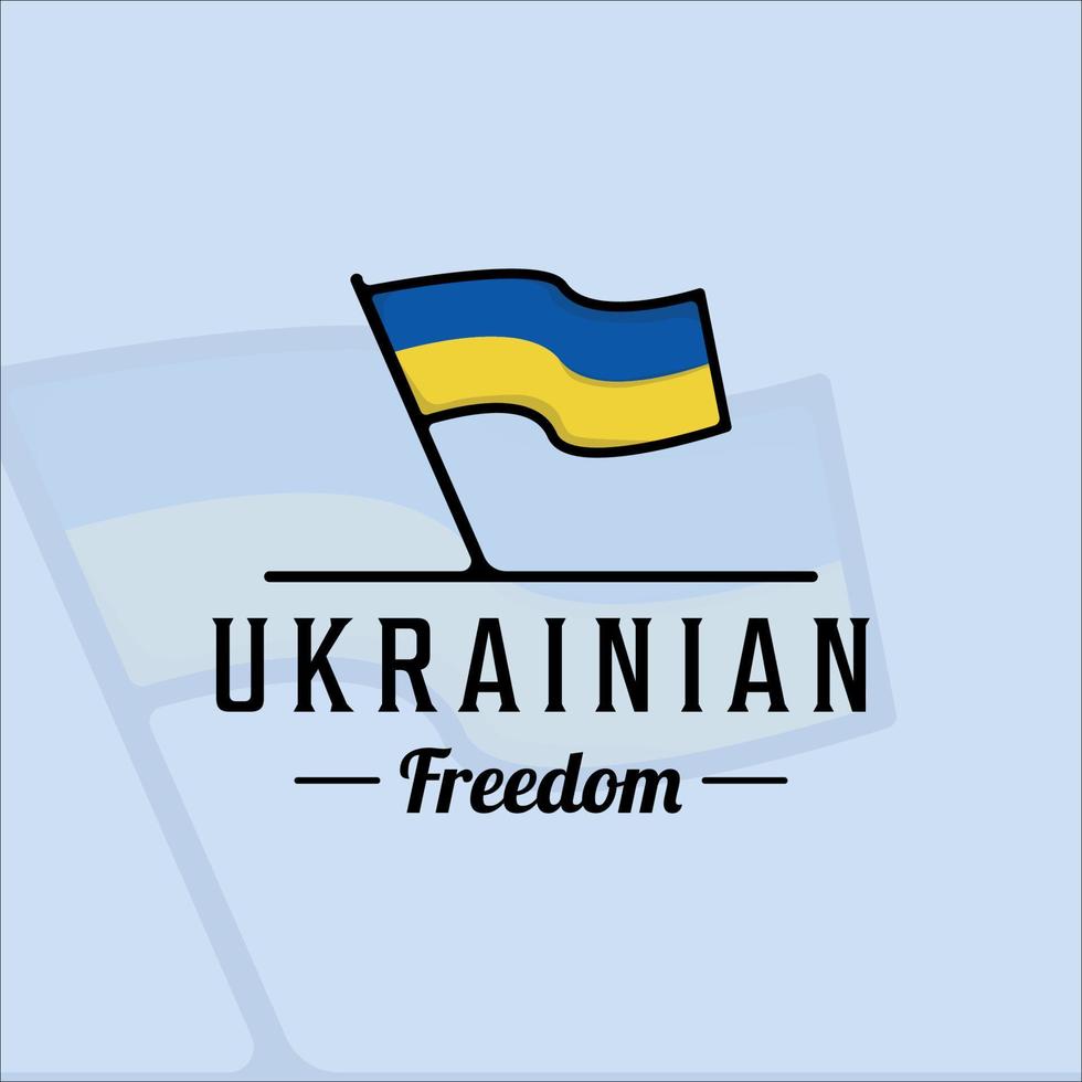 bandera de ucrania logo vector ilustración plantilla icono diseño gráfico