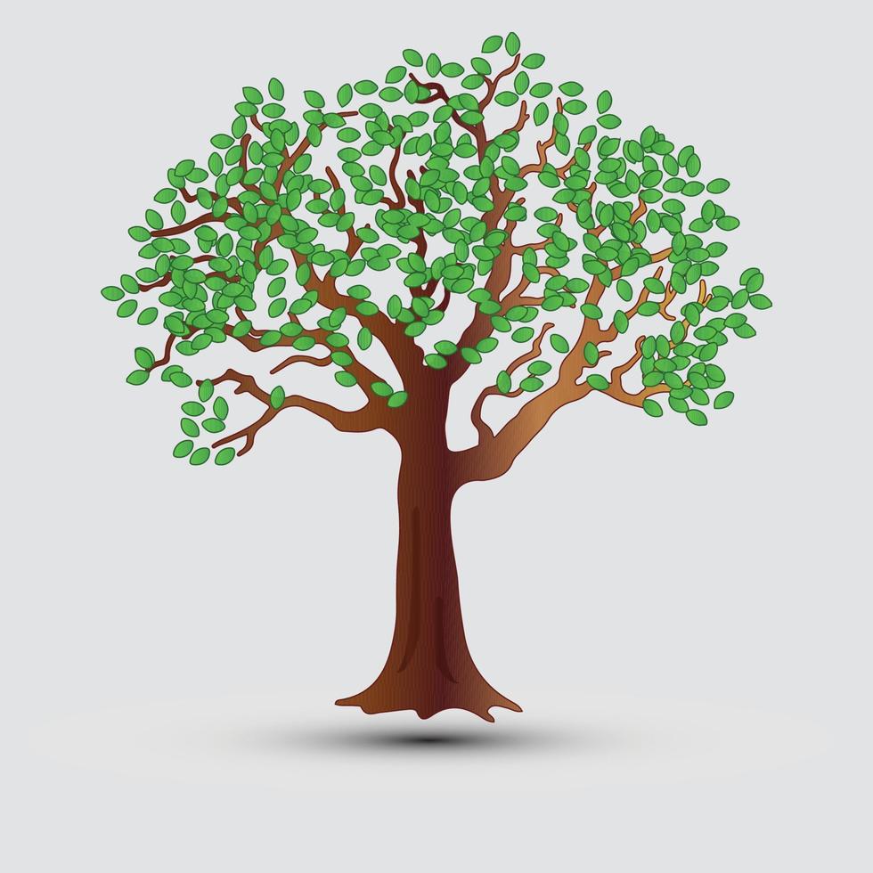 árbol con hojas verdes vector libre gratis