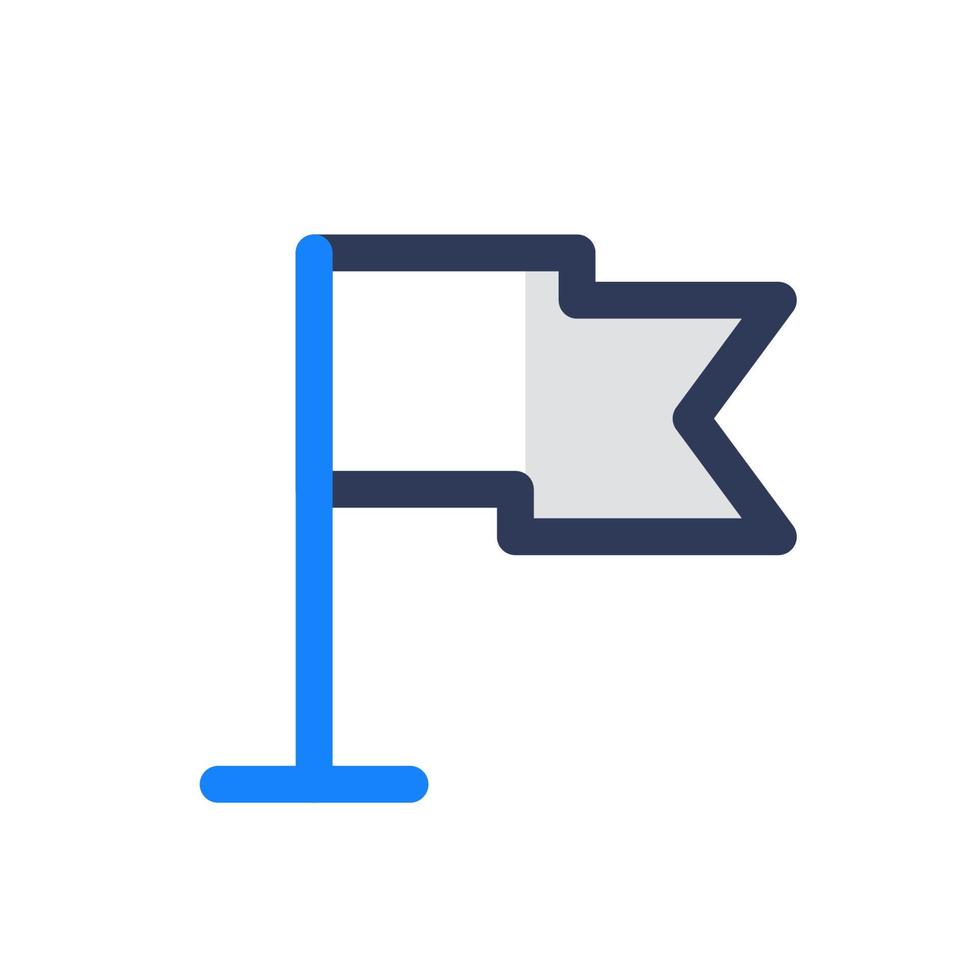 Flag Pin Interface Icon vector