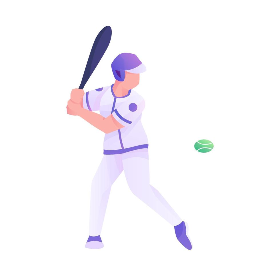 ilustración de jugador de béisbol vector