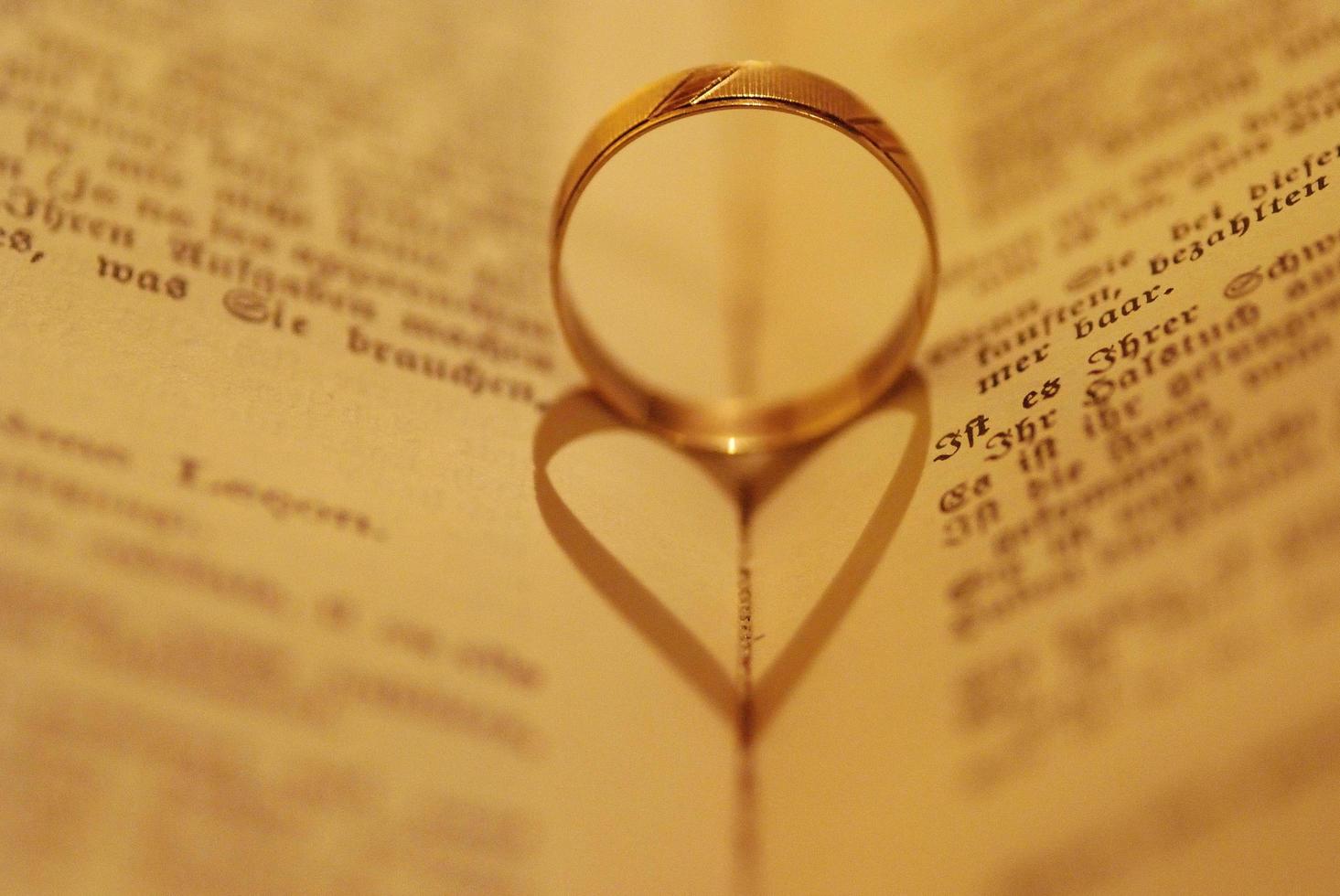 ring with heart shadow photo