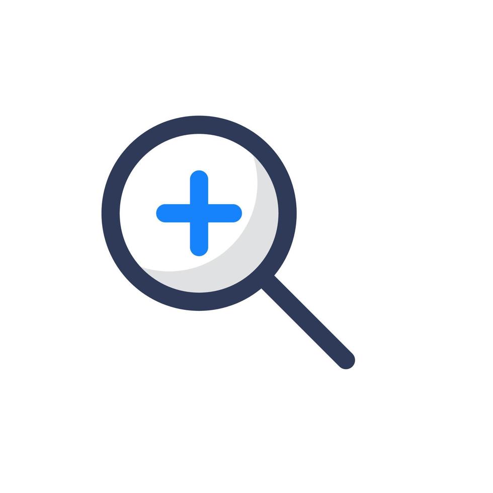 Magnifying Interface Icon vector