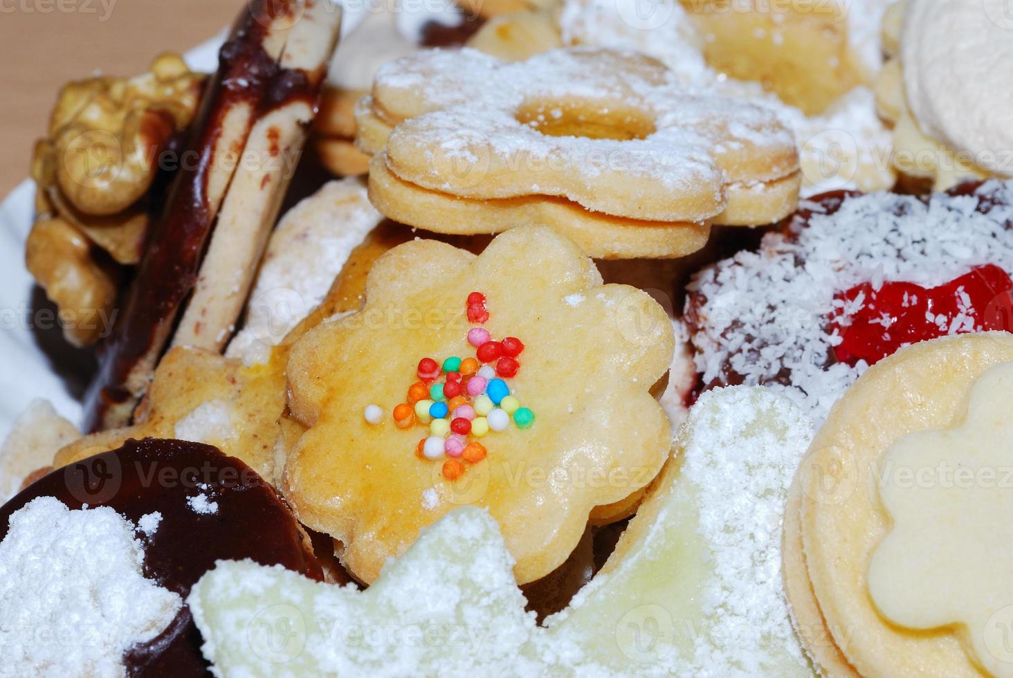 colorful cookies at christmas photo