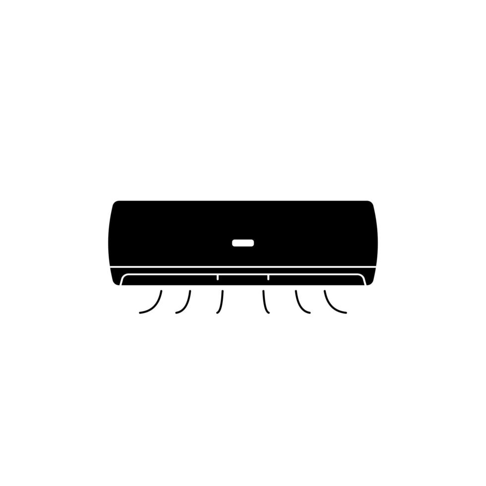 Air conditioner silhouette icon on white background vector