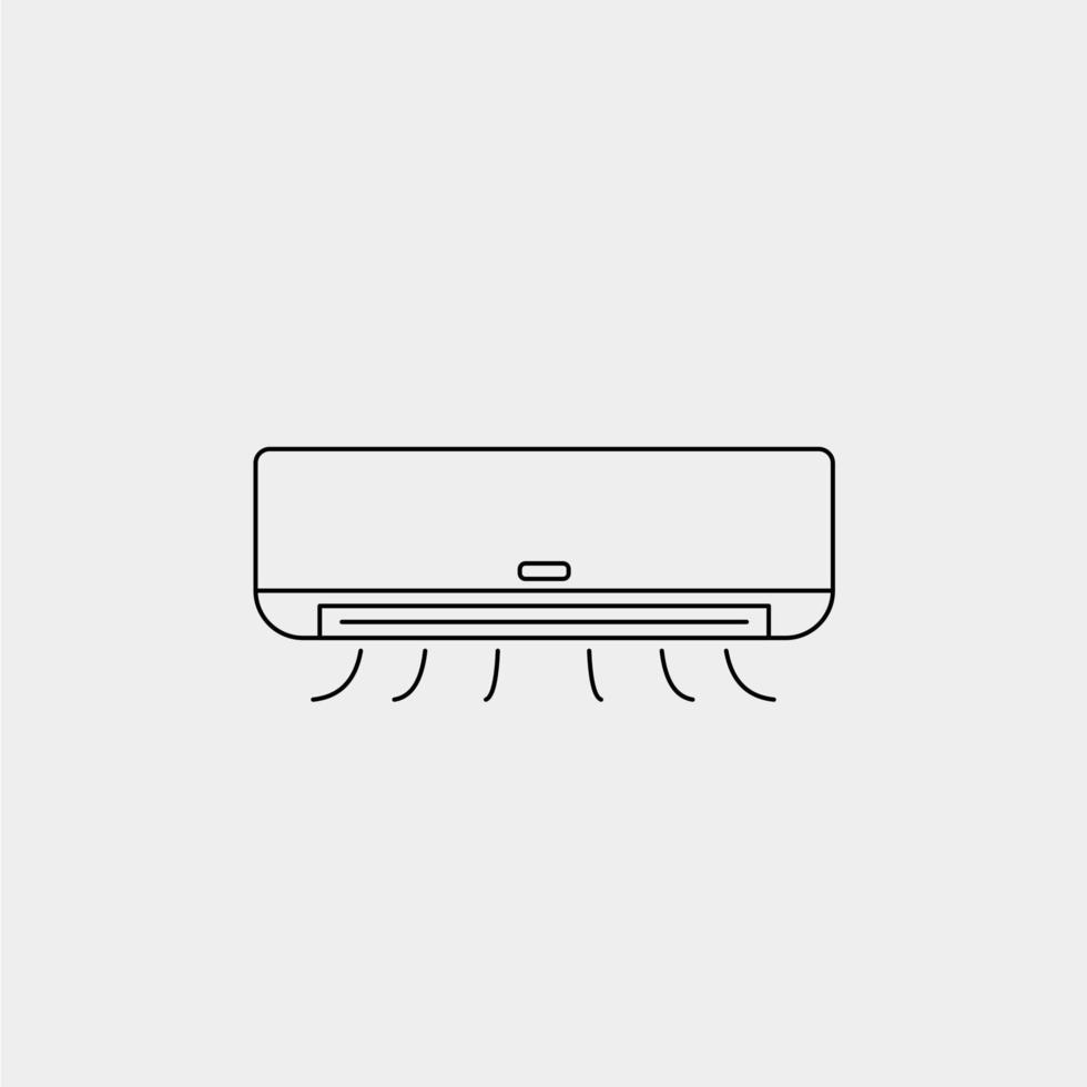 Air conditioner outline icon illustration vector