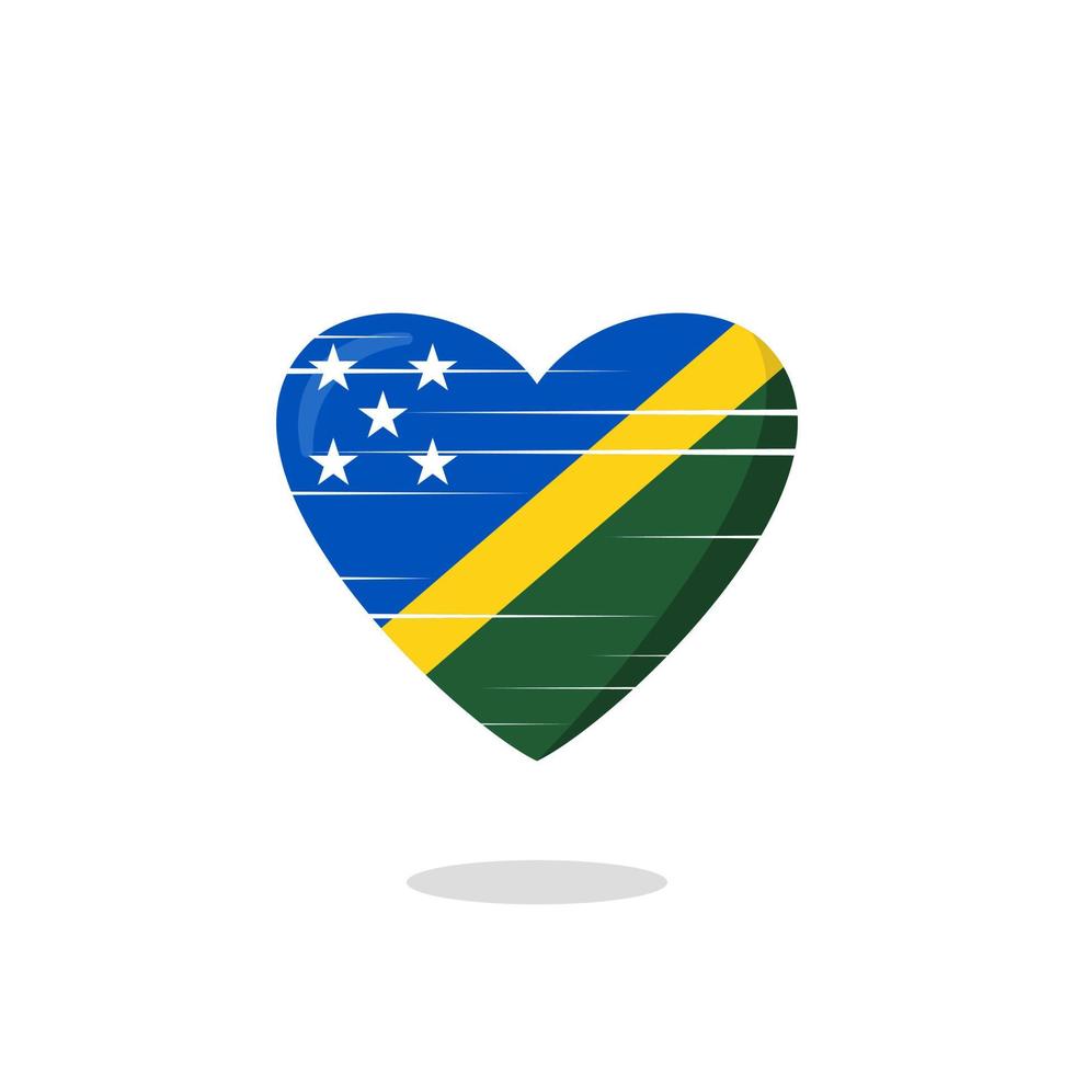 Solomon flag shaped love illustration vector