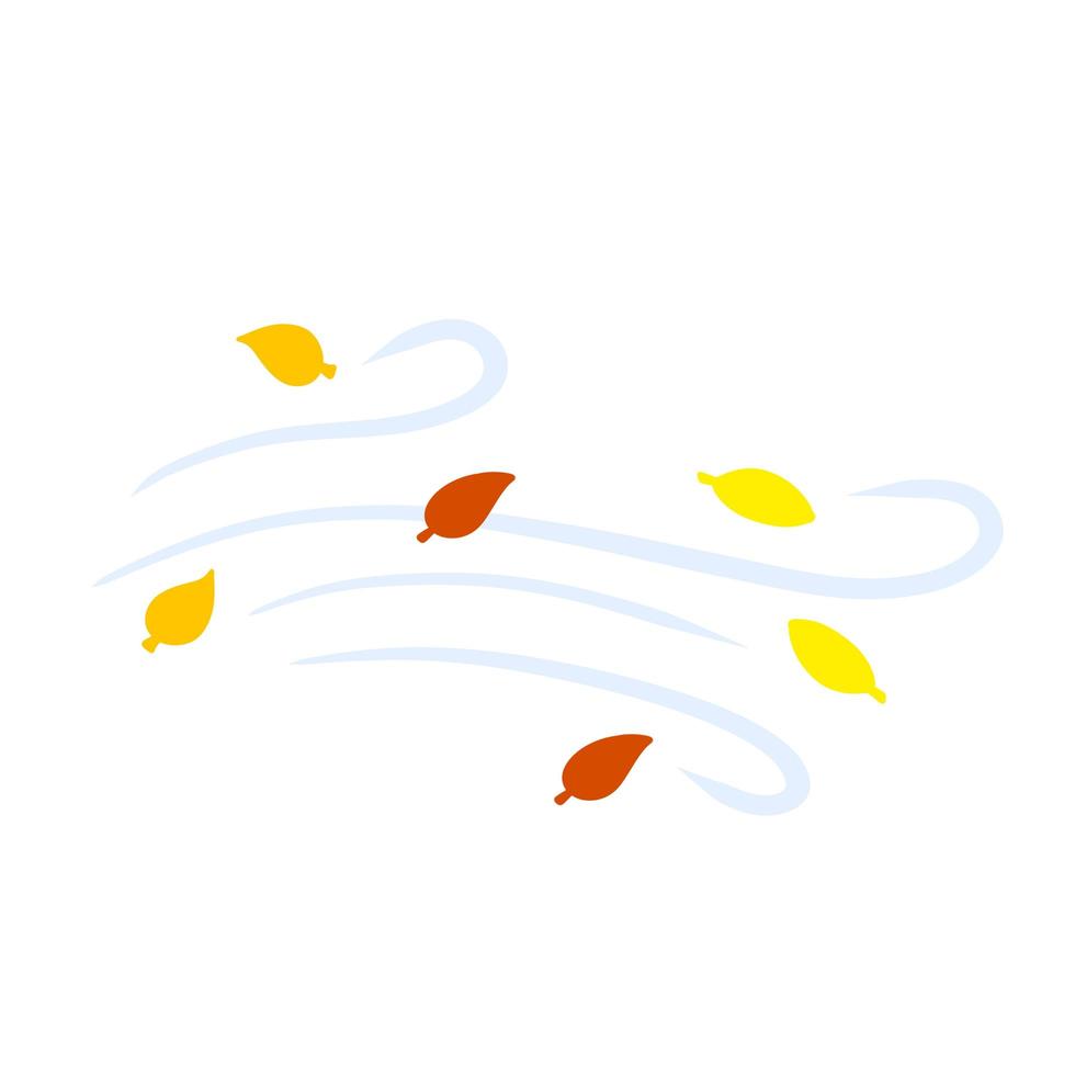 Autumn Wind. Stream of air vector