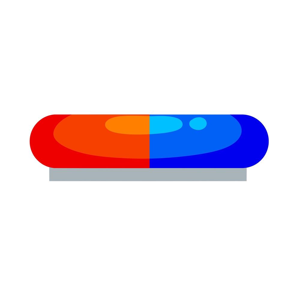 luz intermitente. señal de coche. alarma y alerta. linterna roja y azul vector