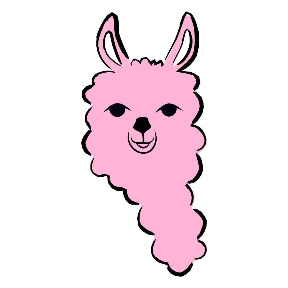 llama animal sudamericana de dibujos animados vector