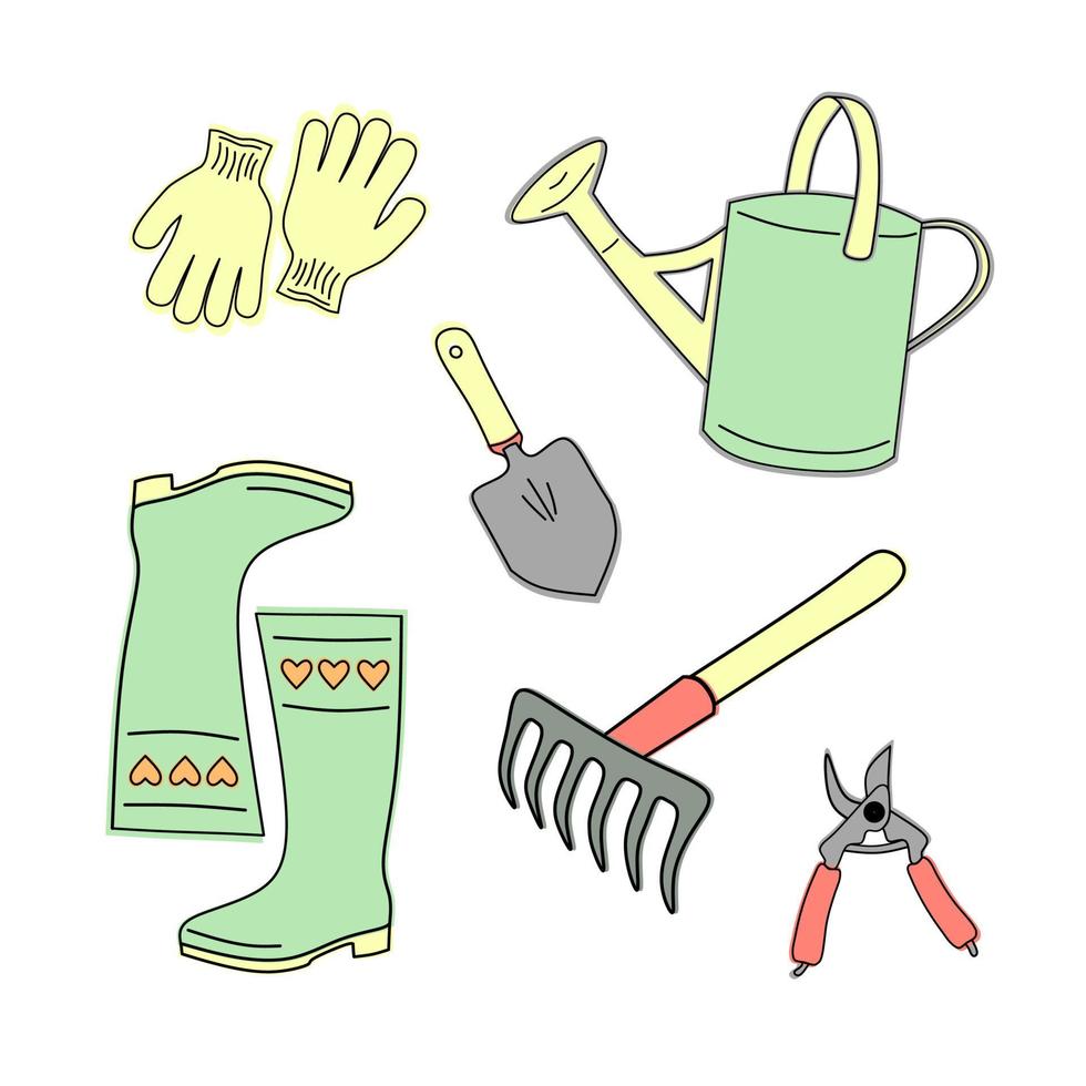 Set of cartoon garden tools 6086879 Vector Art at Vecteezy Set of cartoon garden tools 6086879 Vector Art at Vecteezy