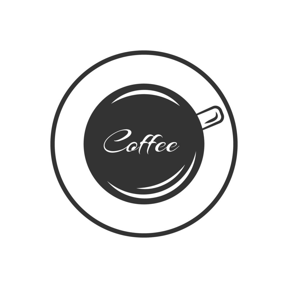 Coffee cup top view vector