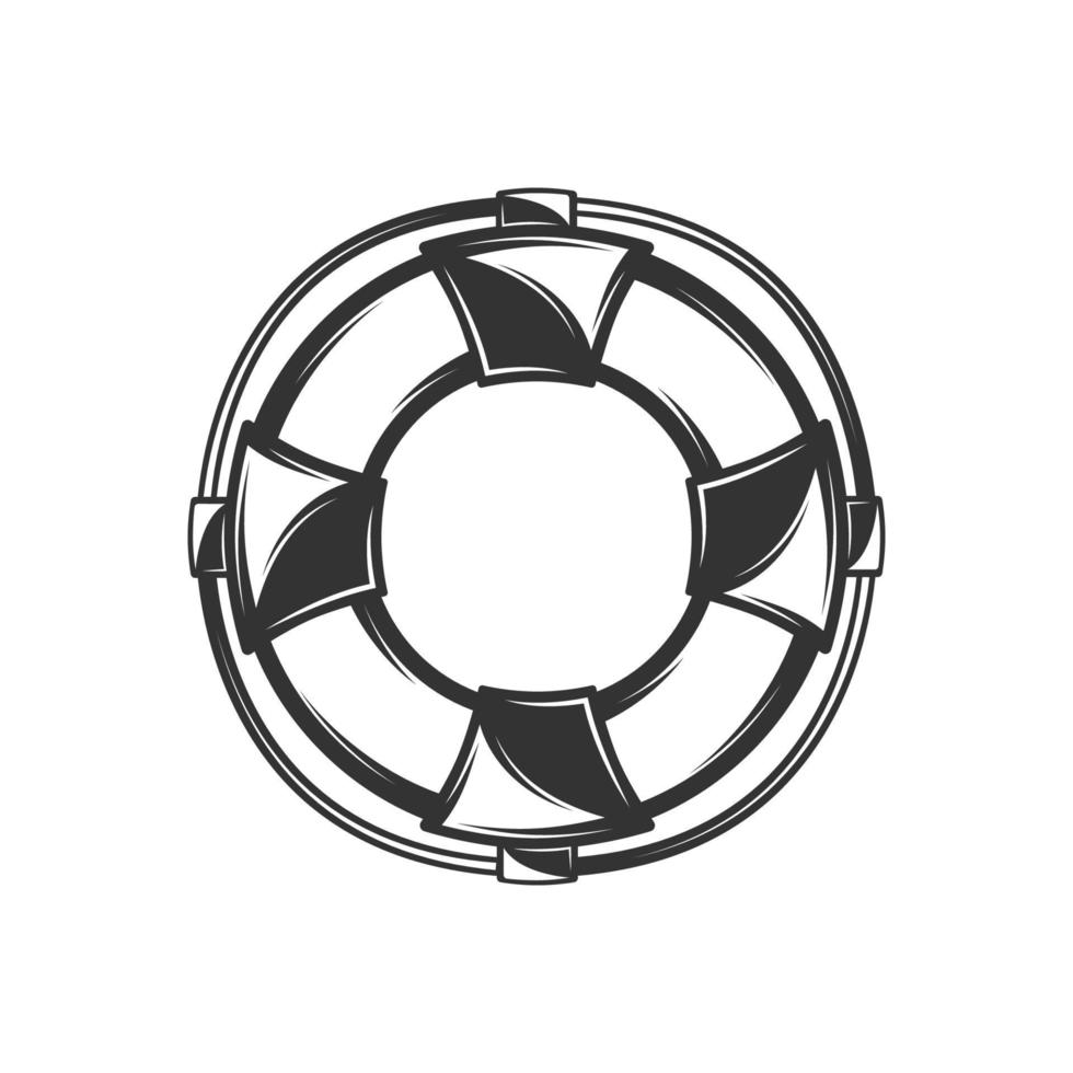 Lifebuoy silhouette in simple style vector