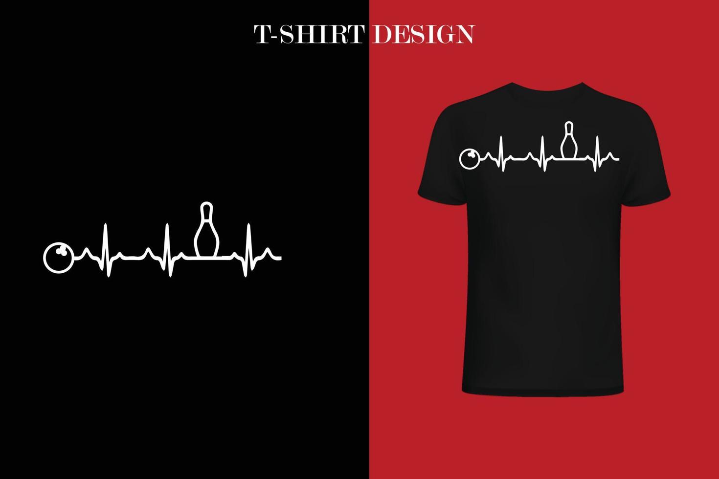 Heartbeat t-shirt design vector