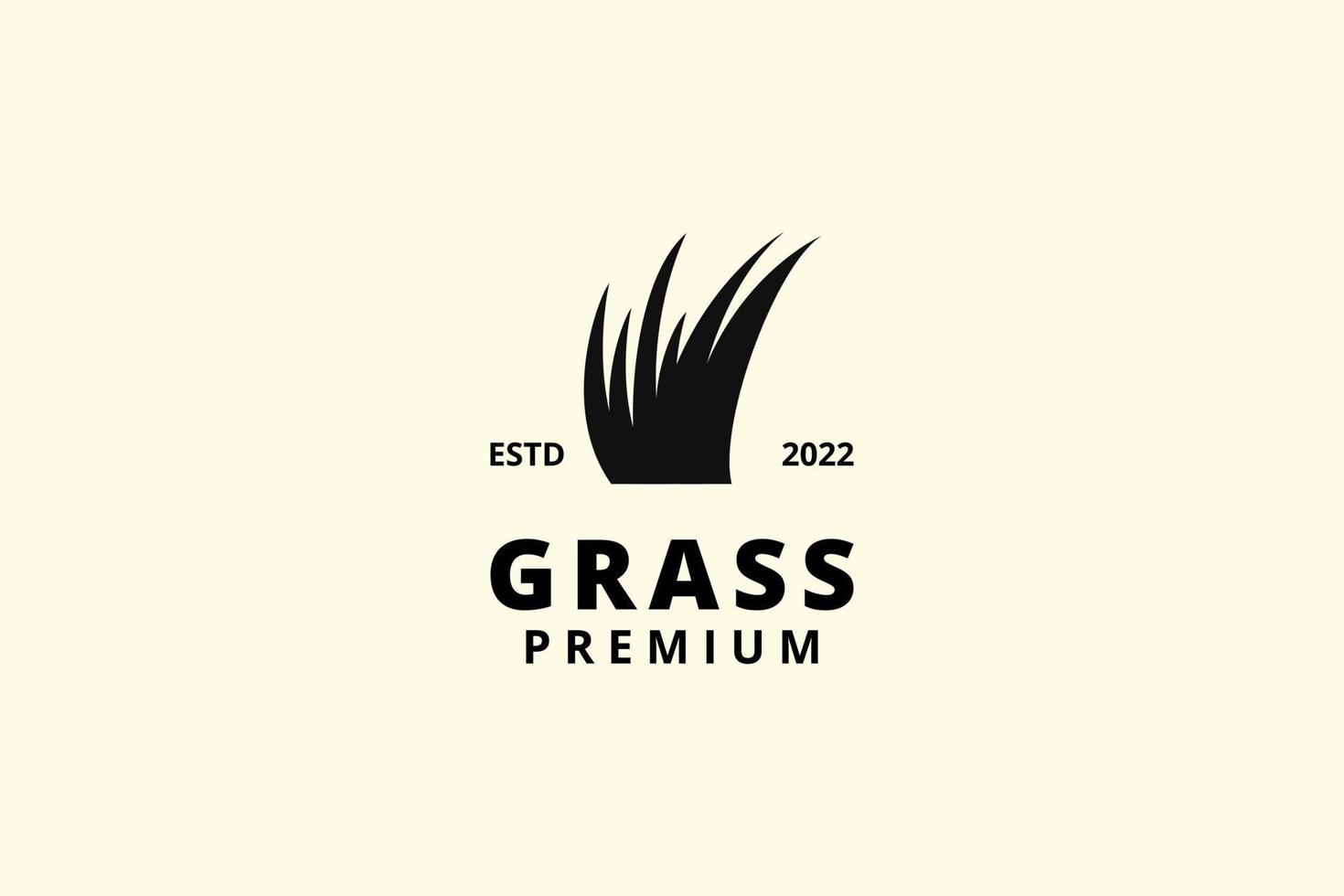 Grass logo design vector