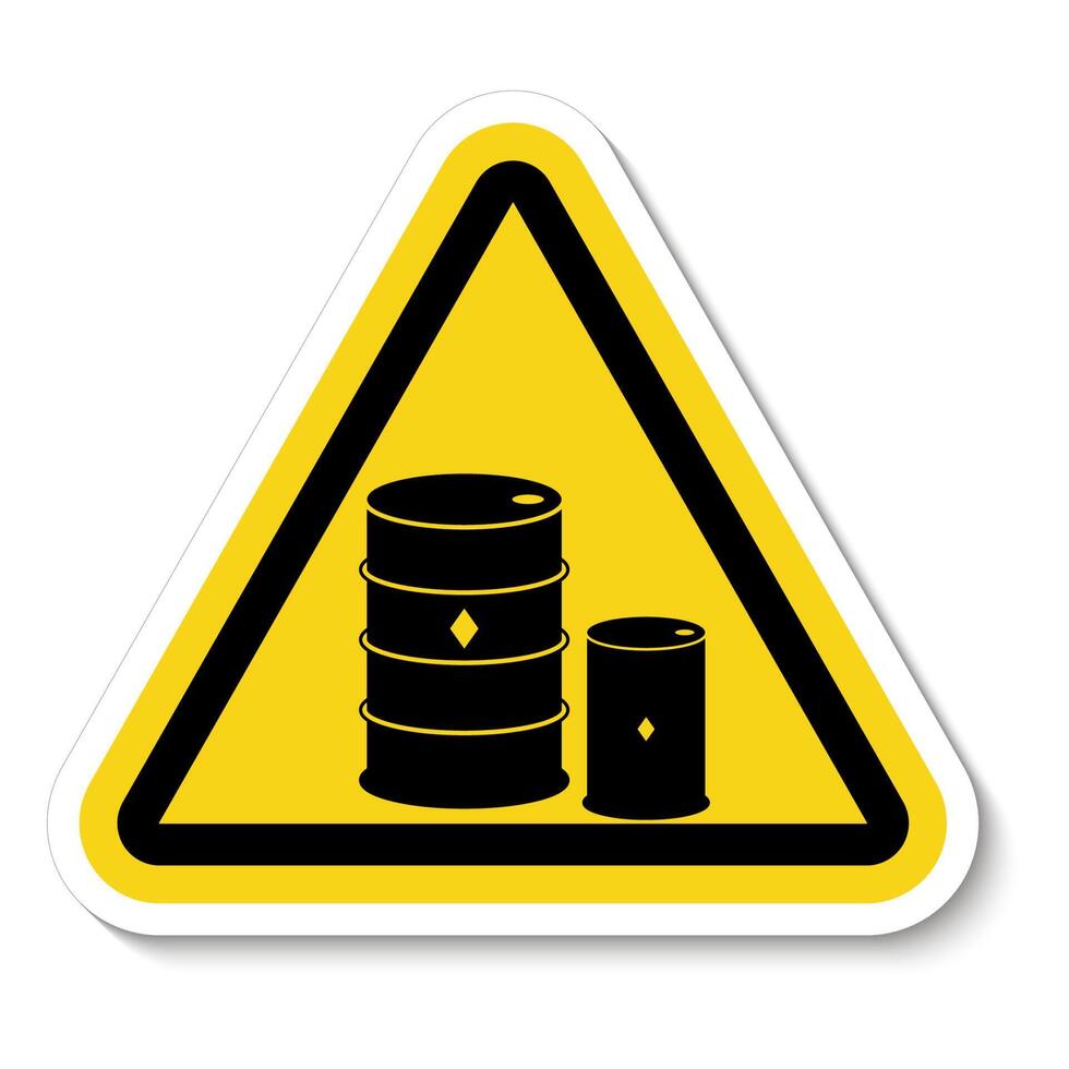 Chemical Drums Black Icon White Background vector