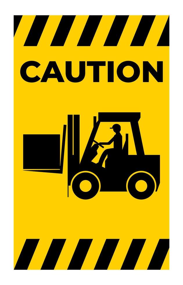 Forklift truck sign,Hazard warning forklift vector