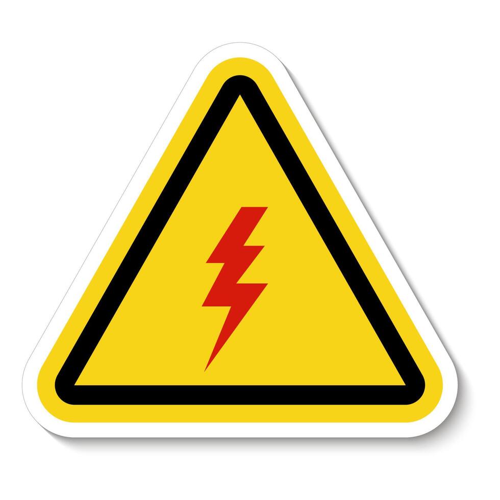 High Voltage Black Icon Isolated On White Background vector