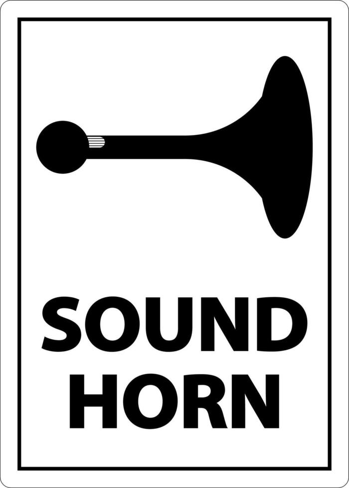 2-Way Sound Horn Sign On White Background vector