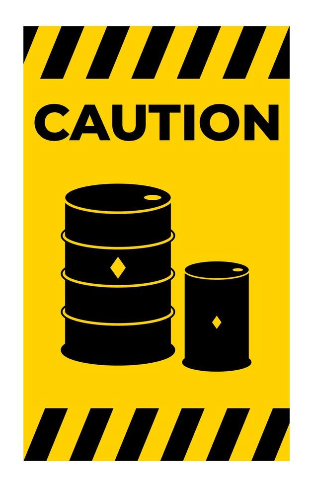 Chemical Drums Black Icon White Background vector