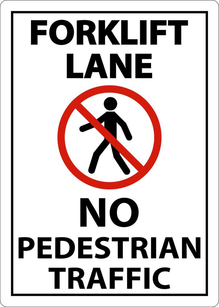 2-Way No Pedestrian Traffic Sign On White Background vector