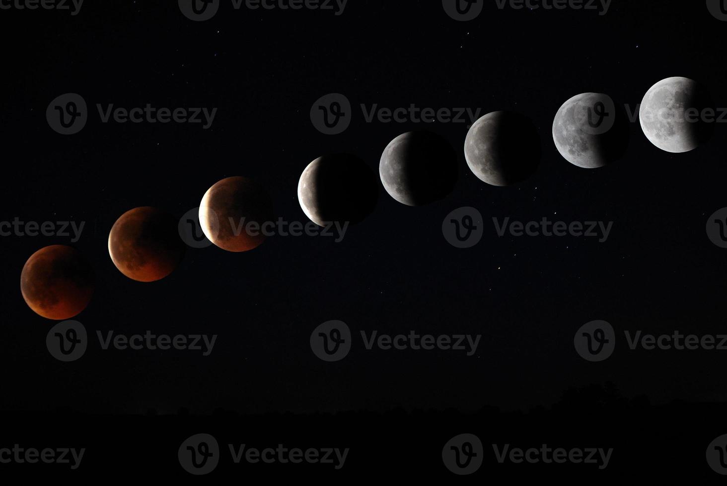 lunar eclipse with black background photo