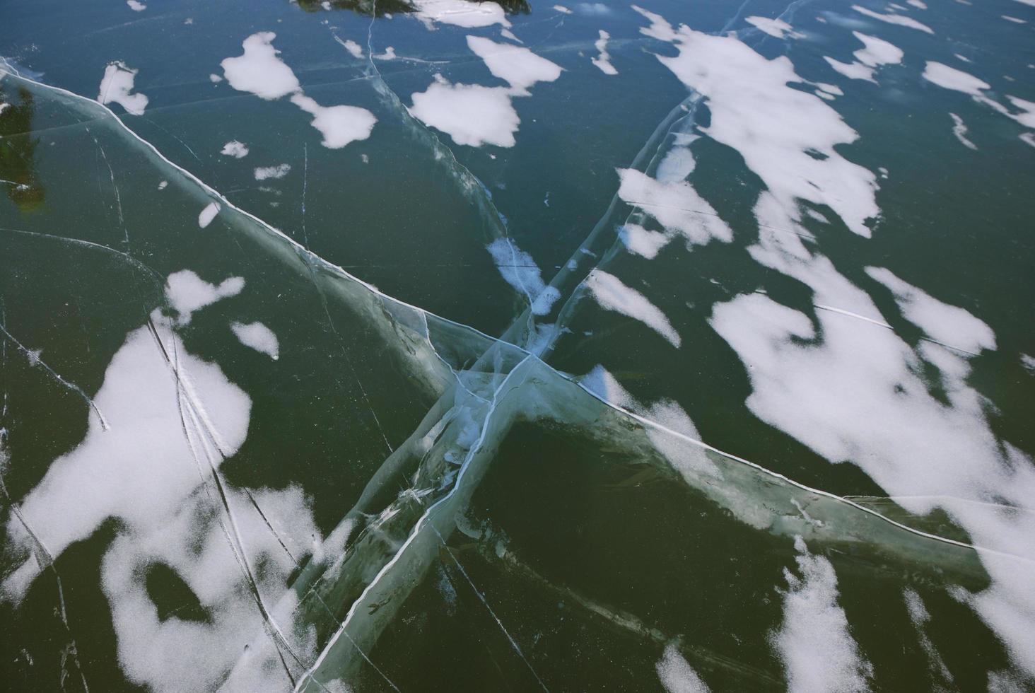 ice break in the winter photo