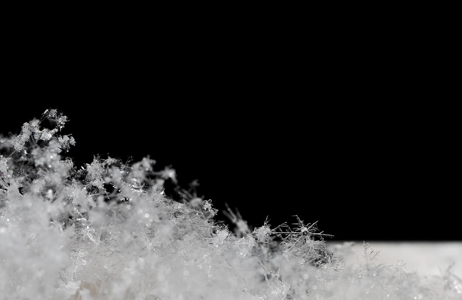 cristales de nieve a la izquierda foto