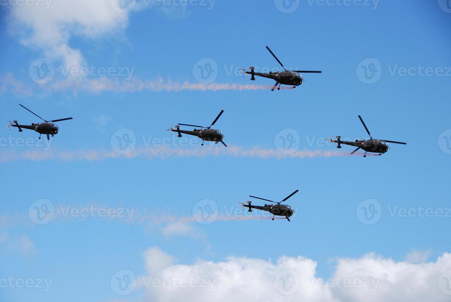 five helicopter from the military photo