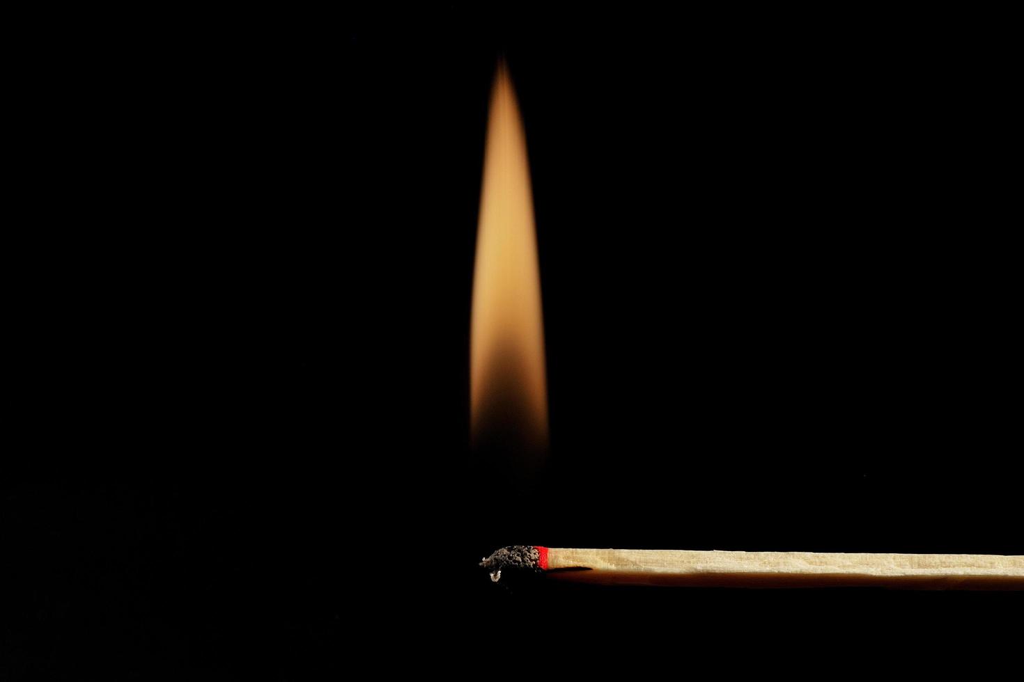 matchstick burning close up view photo