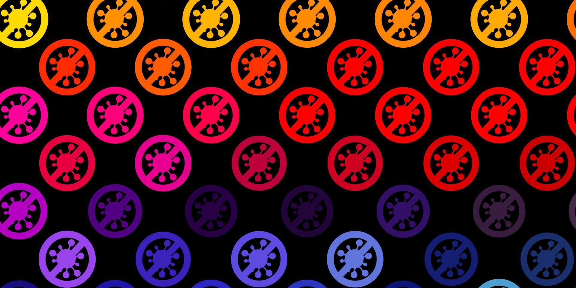 Dark Multicolor vector texture with disease symbols.