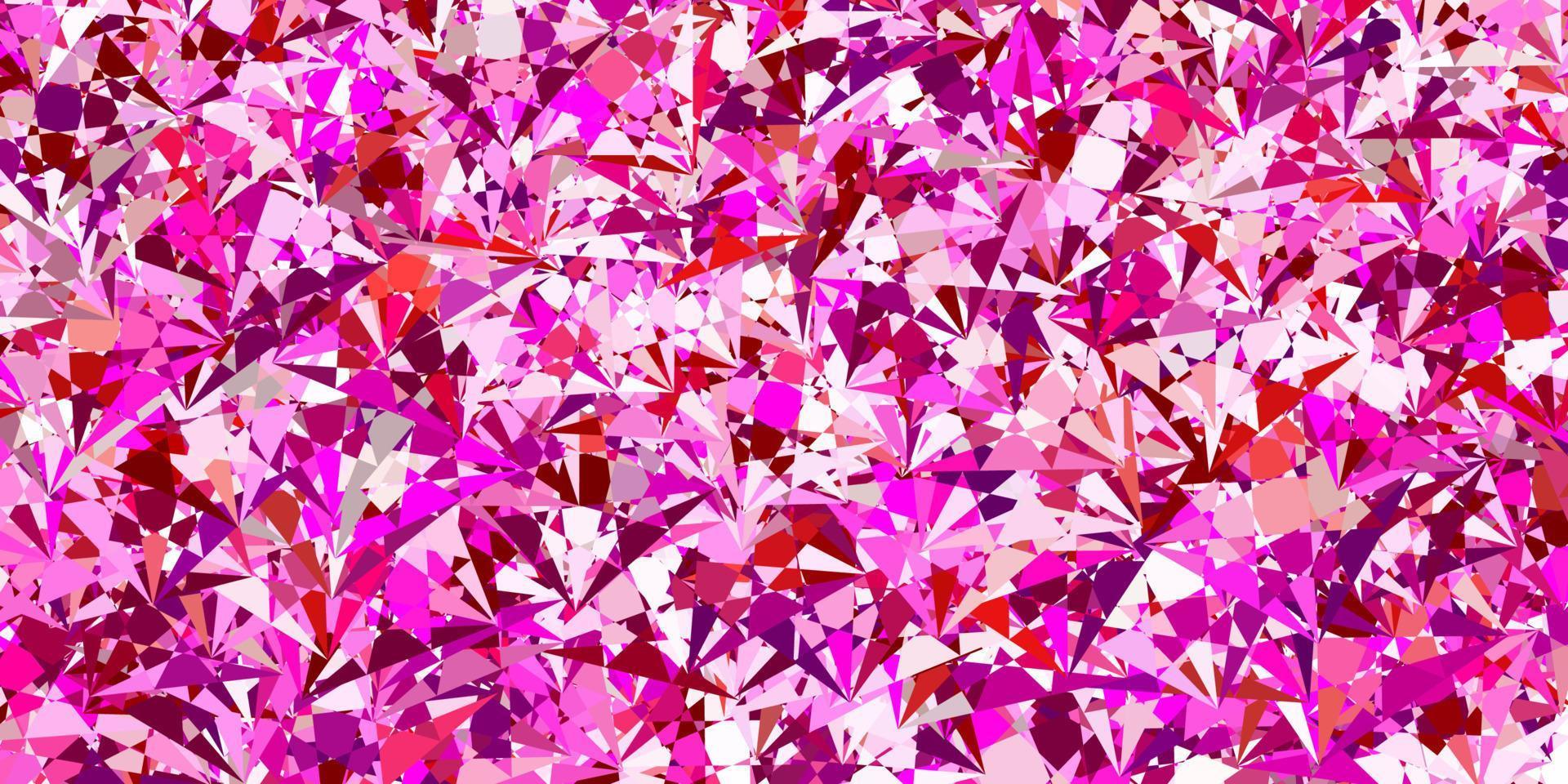 Light Pink vector template with triangle shapes.