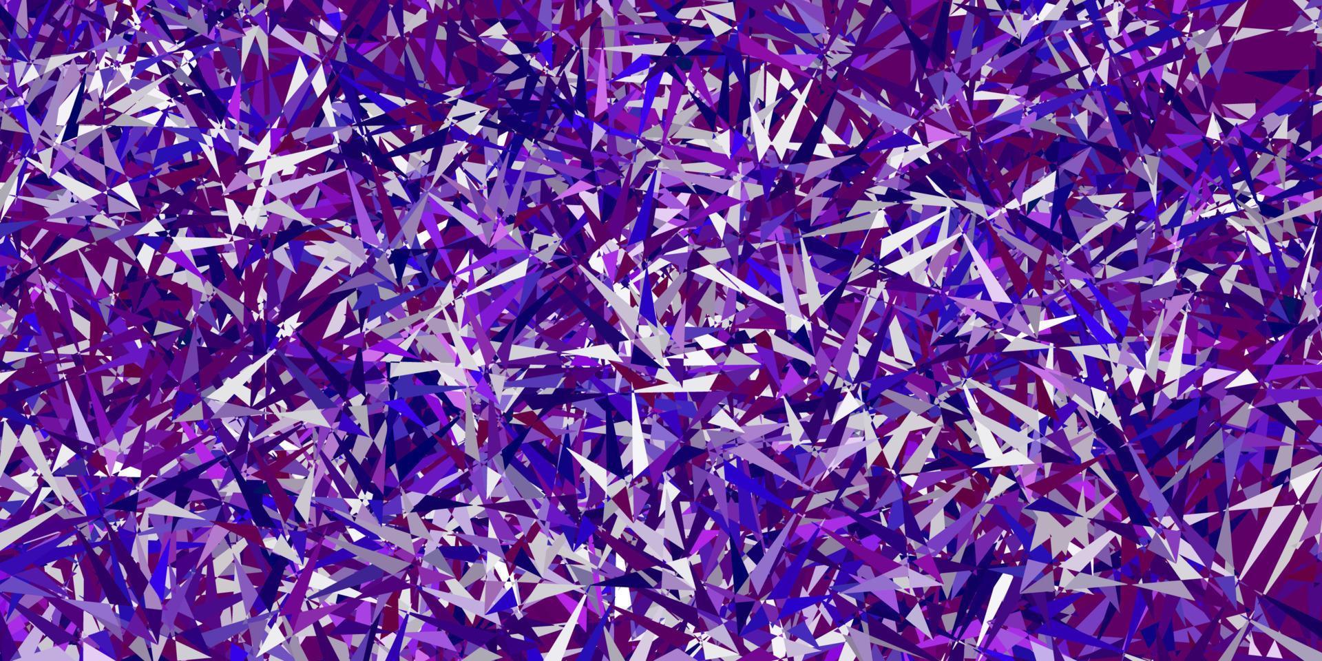 Light purple vector background with triangles.